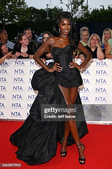 Leomie Anderson attends the National Television Awards 2023 at The O2