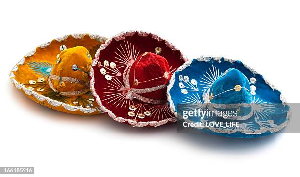 mexican hats - sombrero stock pictures, royalty-free photos & images