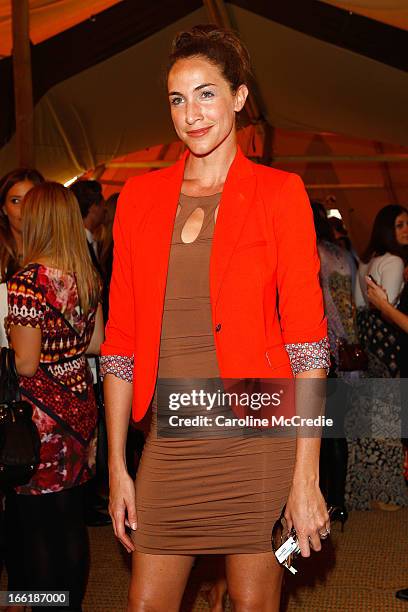 Elka Whalan attends the Camilla show during Mercedes-Benz Fashion Week Australia Spring/Summer 2013/14 at Centennial Park on April 10, 2013 in...