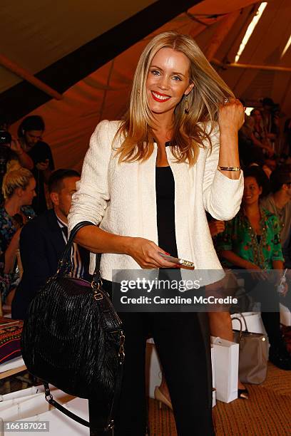 Sophie Falkiner attends the Camilla show during Mercedes-Benz Fashion Week Australia Spring/Summer 2013/14 at Centennial Park on April 10, 2013 in...