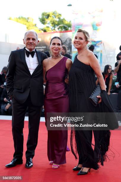 Marc Toesca and guests attend a red carpet for the movie "Enea" at the 80th Venice International Film Festival on September 05, 2023 in Venice, Italy.