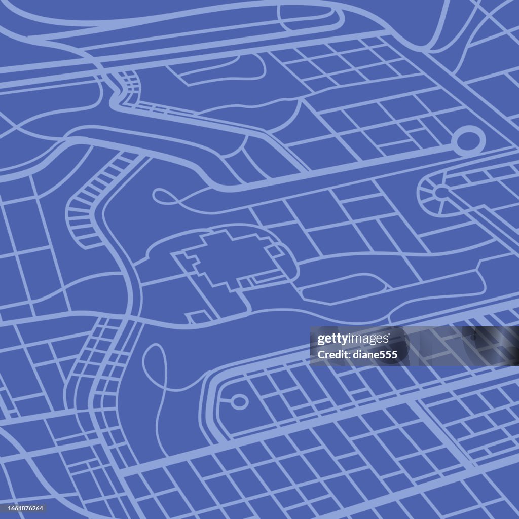 Town Map Design Stylized City Map Design High-Res Vector Graphic - Getty Images