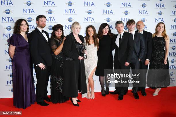 Guest, guest, Laurika Rauch, Sarah Lancashire, Molly Winnard, Susan Lynch, Karl Davies, Rhys Connah, Vincent Franklin and guest with the award for...