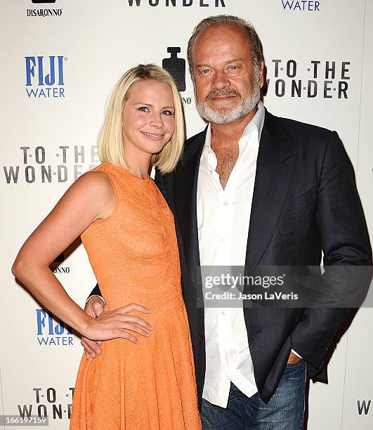 Actor Kelsey Grammer and wife Kayte Walsh attend the premiere of "To The Wonder" at Pacific Design Center on April 9, 2013 in West Hollywood,...