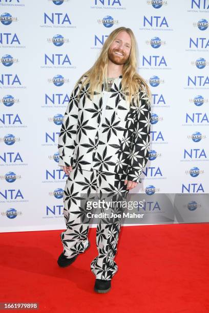 Sam Ryder poses in the press room at the National Television Awards 2023 at The O2 Arena on September 5, 2023 in London, England.