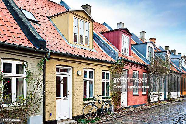 houses in aarhus - jutland stockfoto's en -beelden