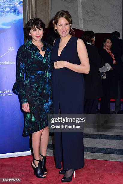 Nolwenn Leroyand Maud Fontenoy attend the Maud Fontenoy Foundation - Annual Gala Arrivals at Hotel de la Marine on April 9, 2013 in Paris, France.