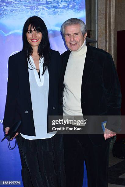 Valerie Perrin and Claude Lelouch attend Maud Fontenoy Foundation - Annual Gala Arrivals at Hotel de la Marine on April 9, 2013 in Paris, France.