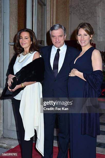 Katia Toledano, Sydney Toledano and Maud Fontenoy attend the Maud Fontenoy Foundation - Annual Gala Arrivals at Hotel de la Marine on April 9, 2013...