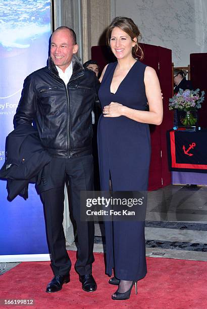 Bertrand Picard and Maud Fontenoy attend the Maud Fontenoy Foundation - Annual Gala Arrivals at Hotel de la Marine on April 9, 2013 in Paris, France.