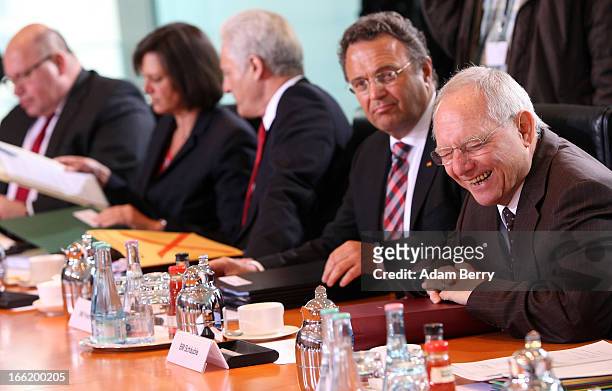German Environment Minister Peter Altmaier, German Agriculture and Consumer Protection Minister Ilse Aigner, German Transport Minister Peter...