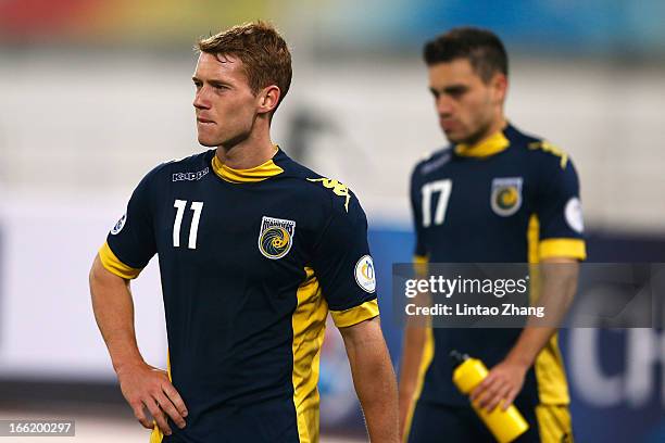 Oliver Bozanic of the Mariners looks on during the AFC Champions League match between Guizhou Renhe and Central Coast Mariners at Olympic Sports...