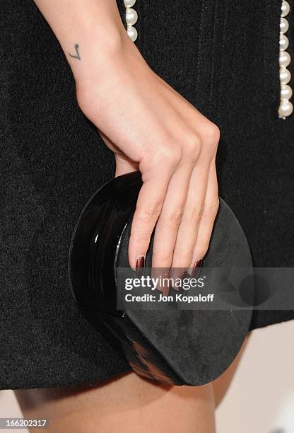 Actress Selena Gomez arrives at the British Fashion Council Celebrates "London Show Rooms LA" at Thompson Hotel on April 9, 2013 in Beverly Hills,...