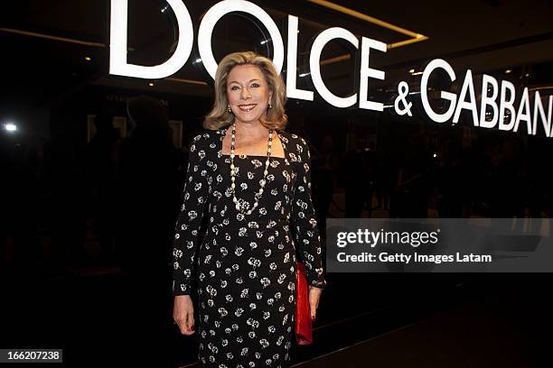 Tania Wagner attends the Dolce&Gabbana cocktail party on April 9, 2013 in Sao Paulo, Brazil.
