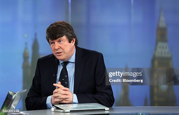 Peter Earl, chief executive officer of Rurelec Plc, speaks during a Bloomberg Television interview in London, U.K., on Wednesday, April 10, 2013....