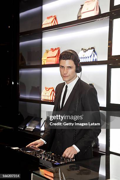 Grazindo Della Nebbia, DJ attends the Dolce&Gabbana cocktail party on April 9, 2013 in Sao Paulo, Brazil.