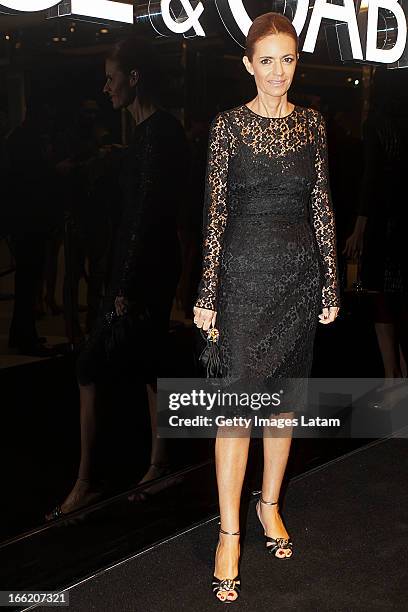 Monica Mendes attends the Dolce&Gabbana cocktail party on April 9, 2013 in Sao Paulo, Brazil.