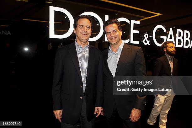 Charles Krell and Fernando Bonamico attend the Dolce&Gabbana cocktail party on April 9, 2013 in Sao Paulo, Brazil.