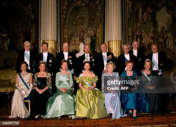 ) President Olafur Grimsson of Iceland, Arch Duke Henri of Luxemburg, King Harald of Norway, King Carl XVI Gustaf of Sweden, Prince Consort Henrik of...