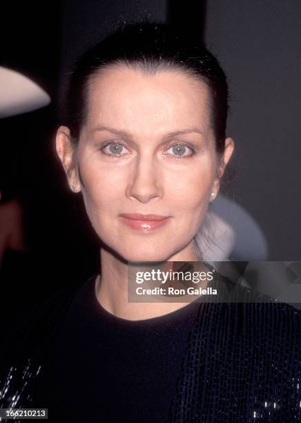 Actress Veronica Hamel attends the Gene Autry Western Heritage Museum's Fifth Anniversary Gala on October 28, 1993 at the Century Plaza Hotel in...