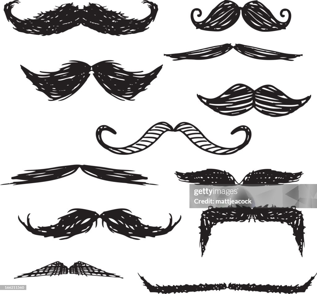 Moustache doodles