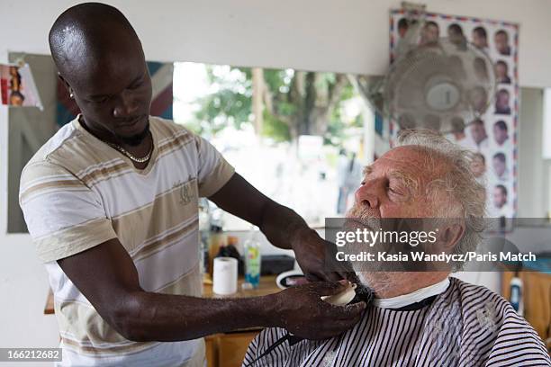 Record producer and founder of Island Records, Chris Blackwell is photographed for Paris Match on March 12, 2013 in Kingston, Jamaica.