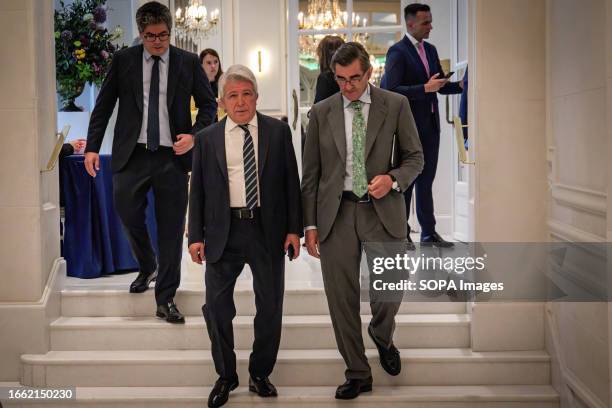 Enrique Cerezo seen upon arrival at the event at the Ritz hotel. A new edition of the informative breakfasts organized by Nueva Economía Forum ,...