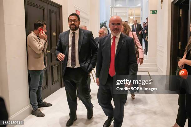 The Government delegate in Madrid, Francisco MartÌn seen upon arrival at the event at the Ritz hotel. A new edition of the informative breakfasts...