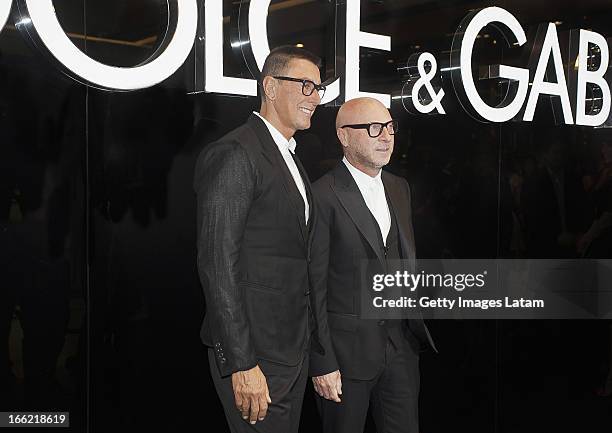 Stefano Gabbana and Domenico Dolce attend the Dolce&Gabbana cocktail party on April 9, 2013 in Sao Paulo, Brazil.