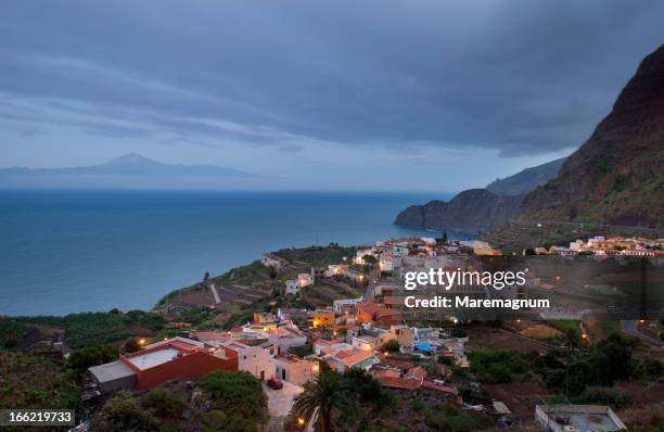 view of agulo - gomera canary islands stock pictures, royalty-free photos & images