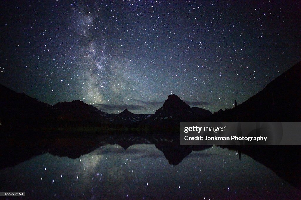 The Milky Way Reflecting at Glacier NP