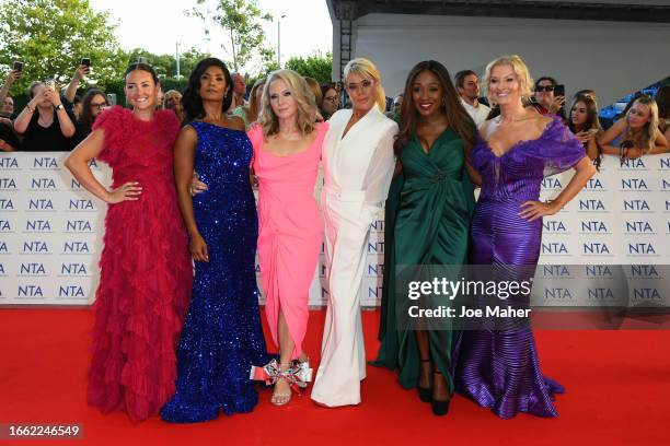 Lacey Turner, Sir Timothy Laurence, Balvinder Sopal, Kellie Bright, Letitia Dean, Diane Parish and Gillian Taylforth attend the National Television...