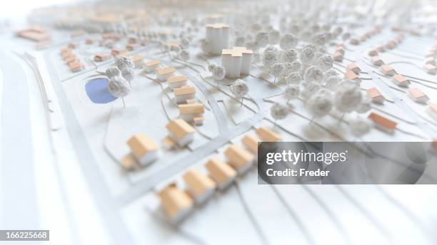 town planning - abstract city model stock pictures, royalty-free photos & images
