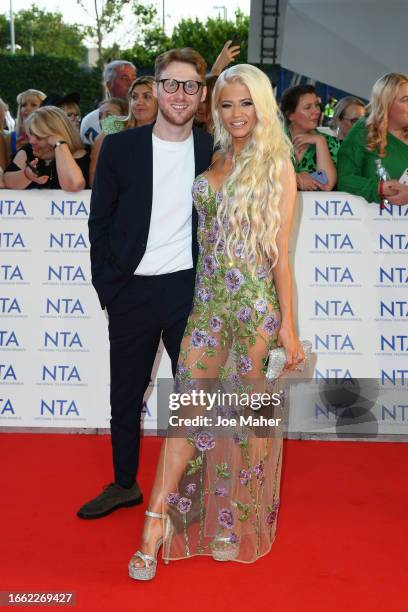 Jamie Borthwick and Danielle Harold attend the National Television Awards 2023 at The O2 Arena on September 05, 2023 in London, England.