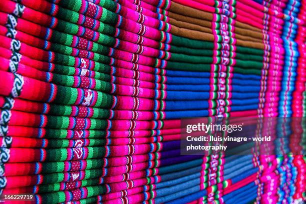 stacks of aguayos - aguayos stock pictures, royalty-free photos & images