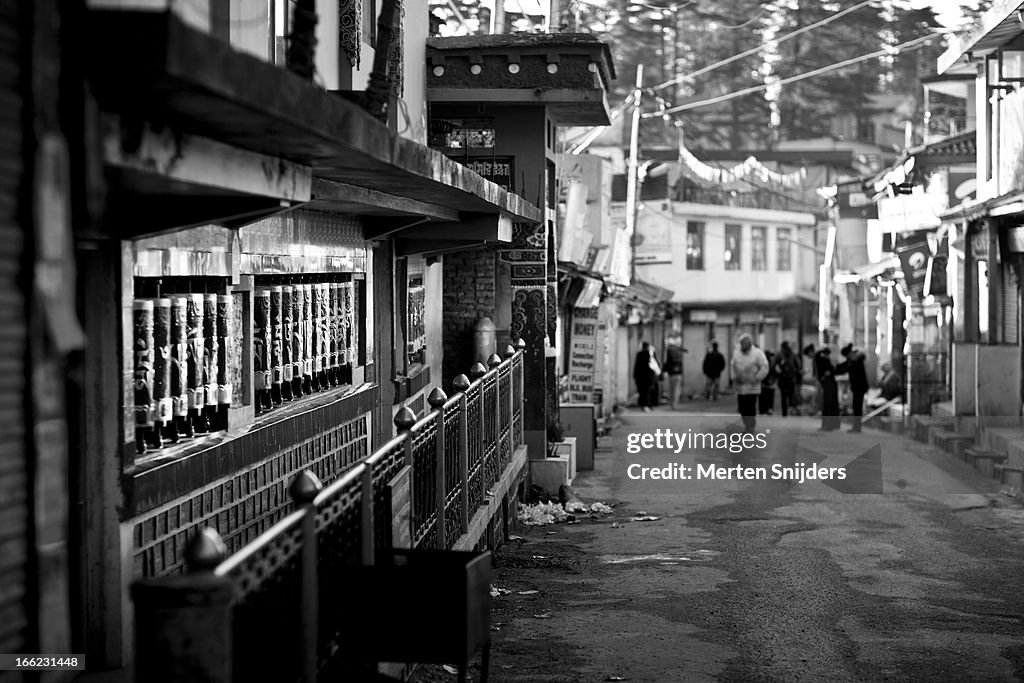 Prayerwheels and early morning activity