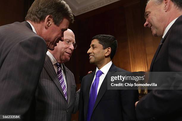 Principal Deputy Solicitor General of the United States Srikanth Srinivasan visits with Sen. Mark Warner , Senate Judiciary Committee Chairman...