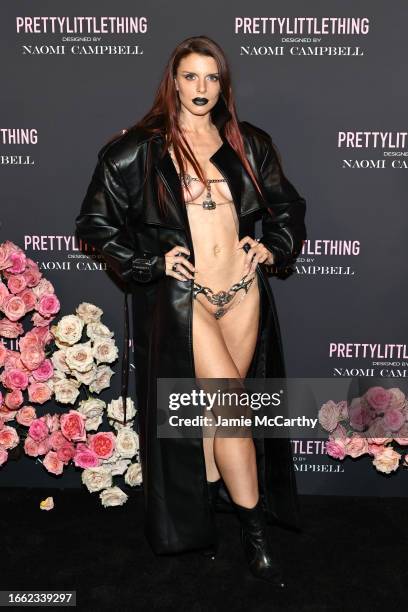 Julia Fox attends the PrettyLittleThing x Naomi Campbell runway show at Cipriani 25 Broadway on September 05, 2023 in New York City.