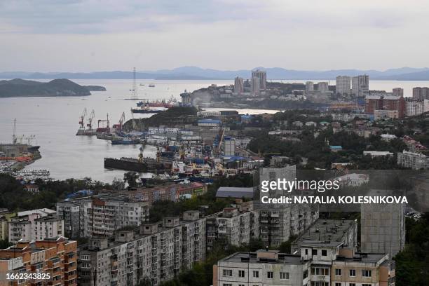 Photo shows the view from an observation point in the Russian port city of Vladivostok, on September 13, 2023.