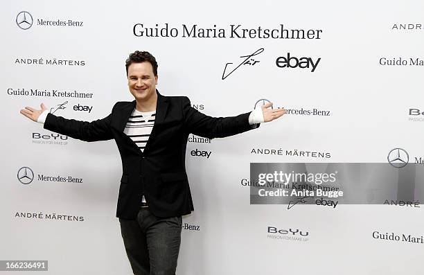 Guido Maria Kretschmer attends the Guido Maria Kretschmer For eBay Collection Launch at Label 2 on April 10, 2013 in Berlin, Germany.