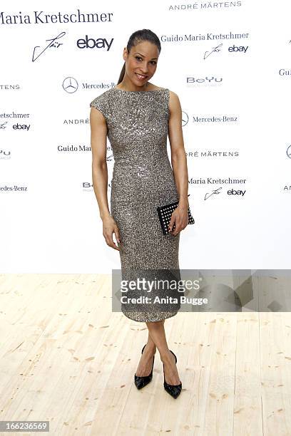 Annabel Mandeng attends the Guido Maria Kretschmer For eBay Collection Launch at Label 2 on April 10, 2013 in Berlin, Germany.