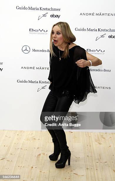 Xenia Seeberg attends the Guido Maria Kretschmer For eBay Collection Launch at Label 2 on April 10, 2013 in Berlin, Germany.