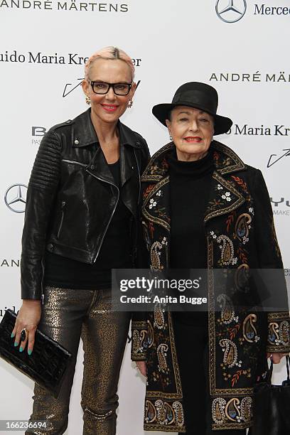 Natascha Ochsenknecht and her mother Baerbel attend the Guido Maria Kretschmer For eBay Collection Launch at Label 2 on April 10, 2013 in Berlin,...