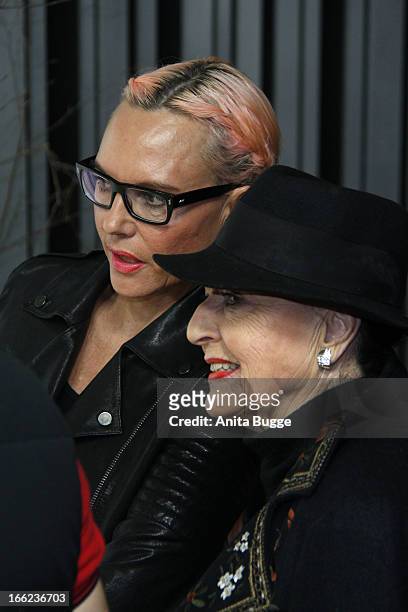 Natascha Ochsenknecht and her mother Baerbel attend the Guido Maria Kretschmer For eBay Collection Launch at Label 2 on April 10, 2013 in Berlin,...