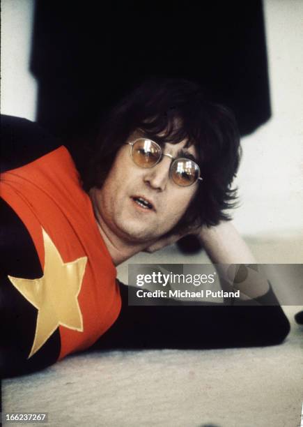 Former Beatle John Lennon at his home, Tittenhurst Park, near Ascot, Berkshire, July 1971.