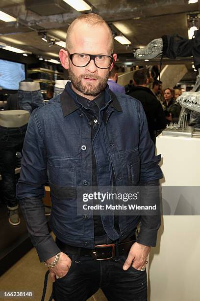 Sasha Koehler-Werner attends the G-Star Raw Flagship Store Grand Opening Cologne on April 10, 2013 in Cologne, Germany.