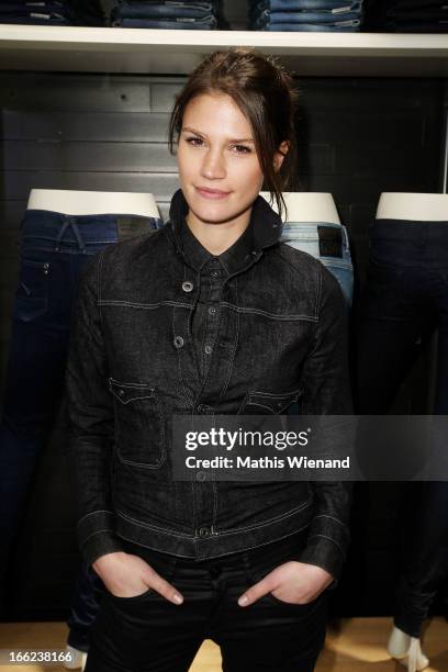 Paula Weigel attends the G-Star Raw Flagship Store Grand Opening Cologne on April 10, 2013 in Cologne, Germany.