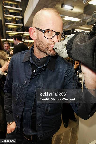 Sasha Koehler-Werner attends the G-Star Raw Flagship Store Grand Opening Cologne on April 10, 2013 in Cologne, Germany.