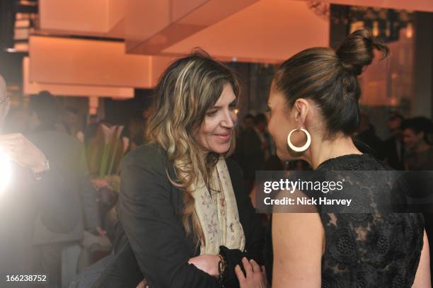 Martha Fiennes and Ella Krasner attend as John Hurt is awarded the Liberatum cultural honour at W hotel, Leicester Sq on April 10, 2013 in London,...