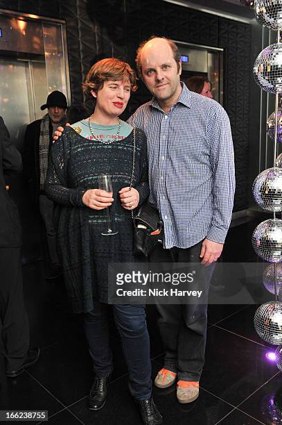 Deborah Curtis and Gavin Turk attend as John Hurt is awarded the Liberatum cultural honour at W hotel, Leicester Sq on April 10, 2013 in London,...